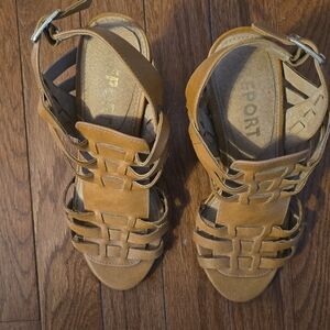 Report Tan Strappy Sandals